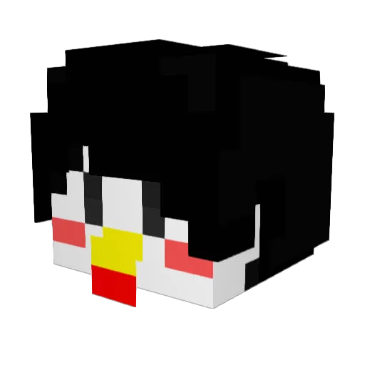 kanghan_ Minecraft avatar head, 3D render