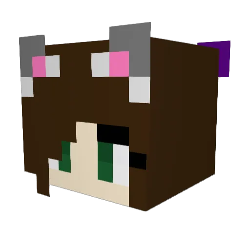 kangrey Minecraft avatar head, 3D render