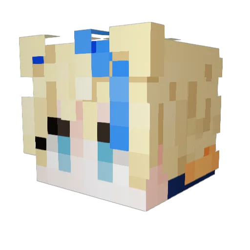kangsososo Minecraft avatar head, 3D render