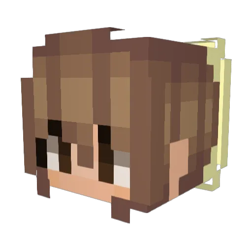 kangyue Minecraft avatar head, 3D render
