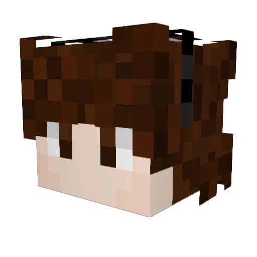 kanhii Minecraft avatar head, 3D render
