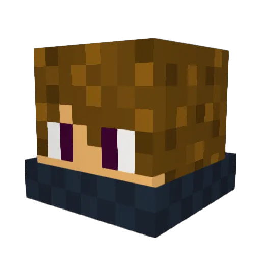 kanian Minecraft avatar head, 3D render