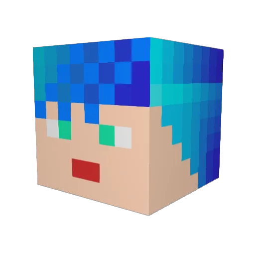 kanikanipara Minecraft avatar head, 3D render