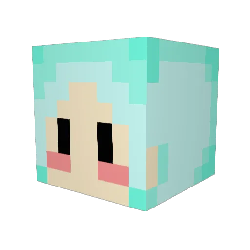 kanimo Minecraft avatar head, 3D render