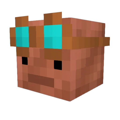 kanink Minecraft avatar head, 3D render