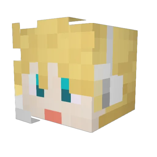kanipannnnn Minecraft avatar head, 3D render