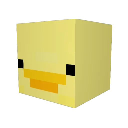 kanisun Minecraft avatar head, 3D render