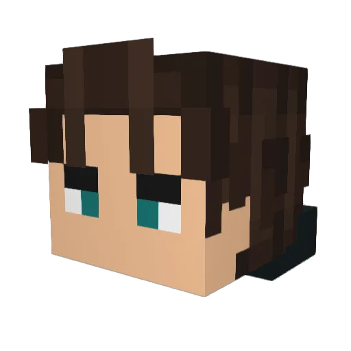 kanj1 Minecraft avatar head, 3D render