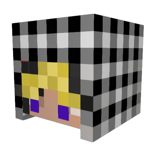 kankanRR Minecraft avatar head, 3D render