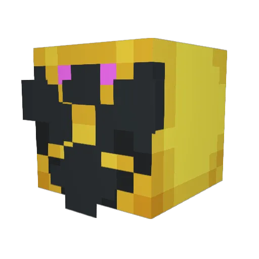 kankankanan Minecraft avatar head, 3D render
