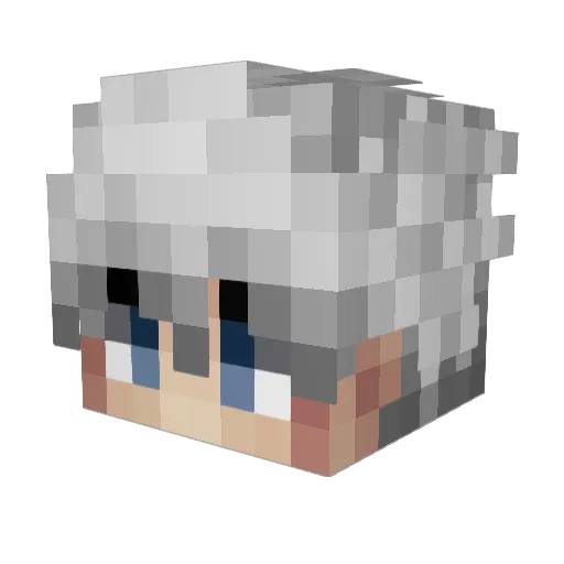 kankao_ Minecraft avatar head, 3D render