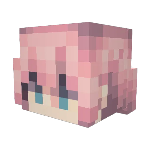 kanlomo Minecraft avatar head, 3D render