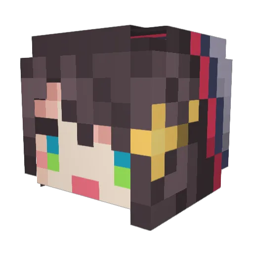 kanna9x Minecraft avatar head, 3D render