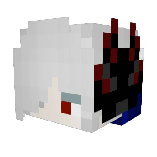 kannagiyou Minecraft avatar head, 3D render