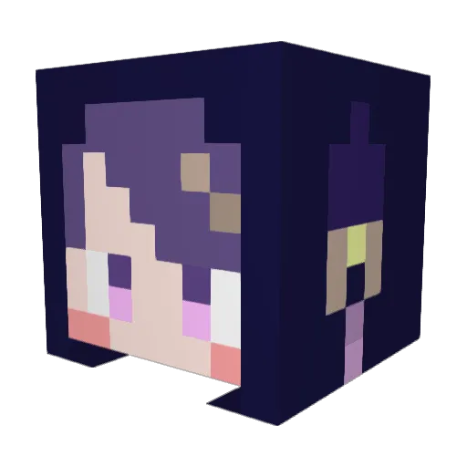 kanoeusui Minecraft avatar head, 3D render