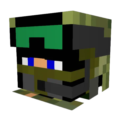 kanojacobs Minecraft avatar head, 3D render