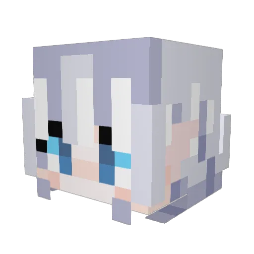kanokkub Minecraft avatar head, 3D render
