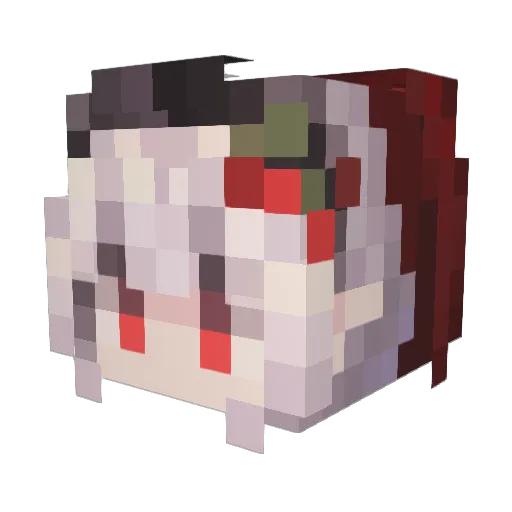 kanoless_ Minecraft avatar head, 3D render