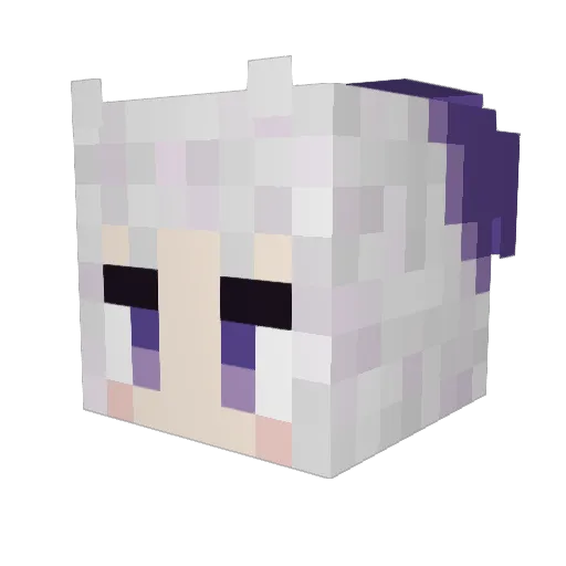 kanomoma Minecraft avatar head, 3D render