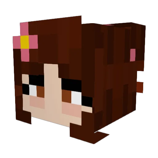 kanssie Minecraft avatar head, 3D render