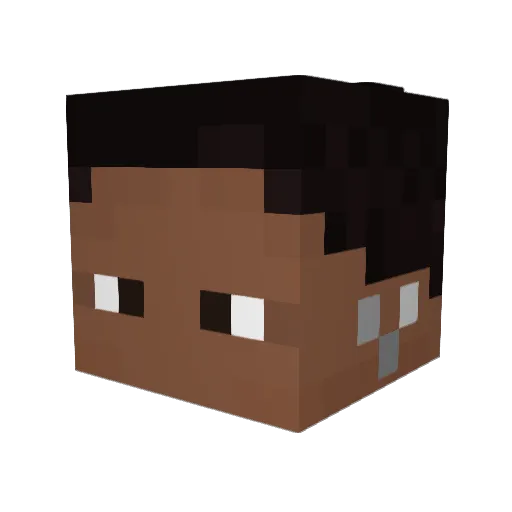kanuja Minecraft avatar head, 3D render
