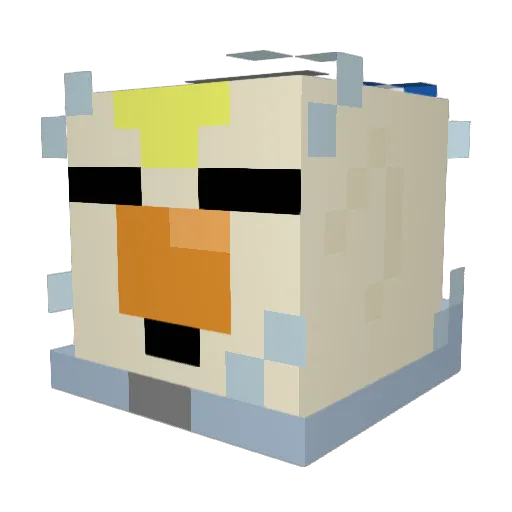 kanyebread Minecraft avatar head, 3D render