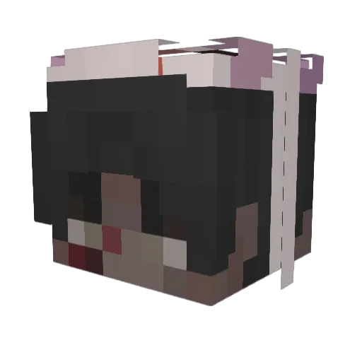 kanyesspaceship Minecraft avatar head, 3D render