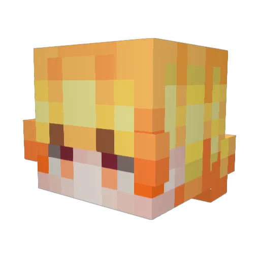 kanymi Minecraft avatar head, 3D render