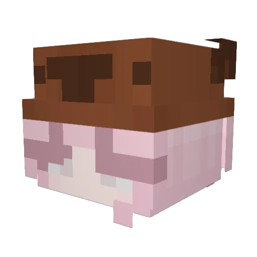 kaodii Minecraft avatar head, 3D render