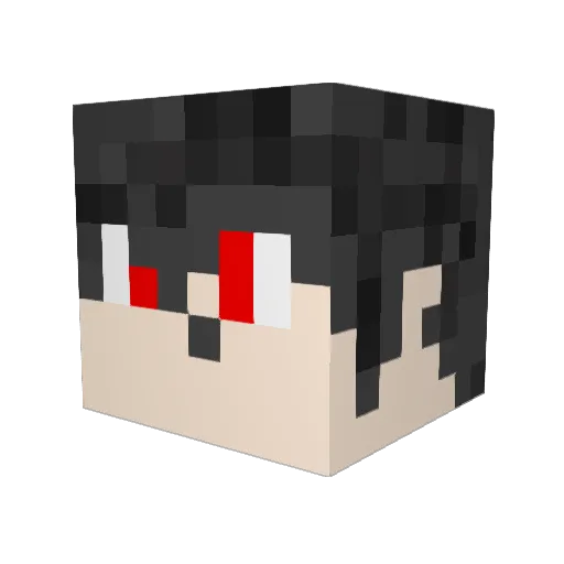 kaomozikun Minecraft avatar head, 3D render