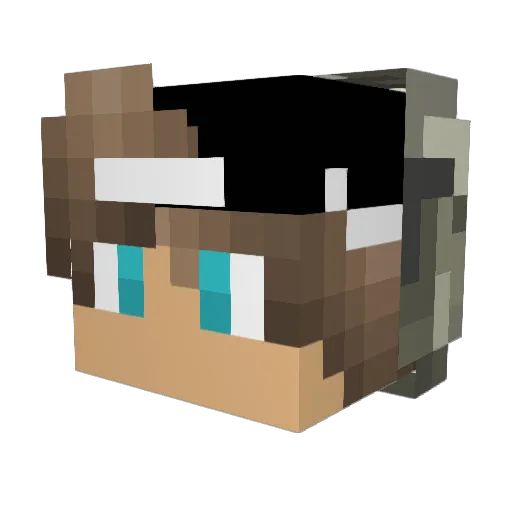 kaori38 Minecraft avatar head, 3D render