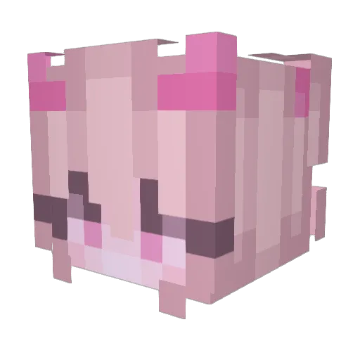 kaori4an Minecraft avatar head, 3D render
