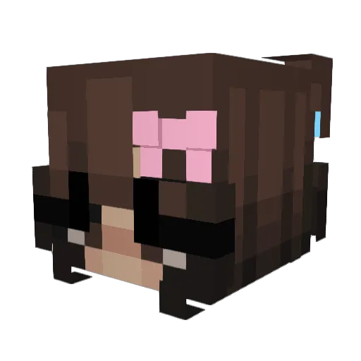 kaorikitty Minecraft avatar head, 3D render