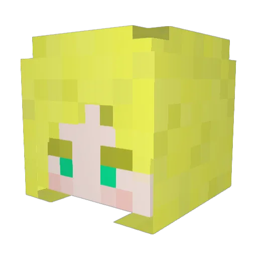 kaorun3 Minecraft avatar head, 3D render