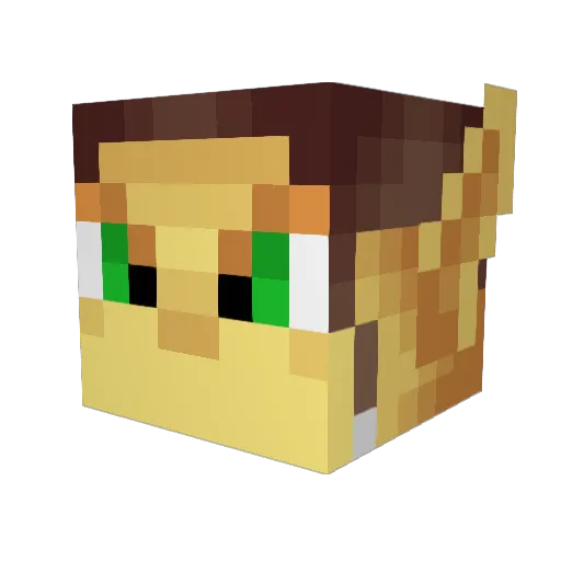 kaos1956 Minecraft avatar head, 3D render
