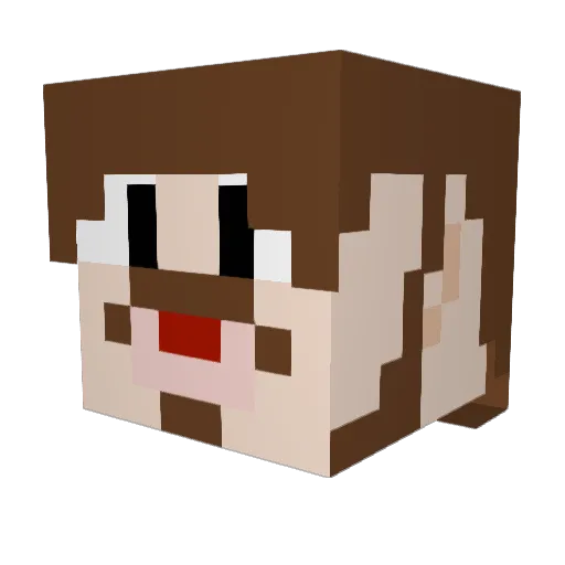 kaoscj Minecraft avatar head, 3D render