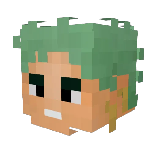 kaosdragons Minecraft avatar head, 3D render
