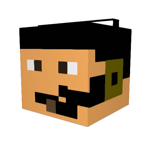 kaostrianer Minecraft avatar head, 3D render