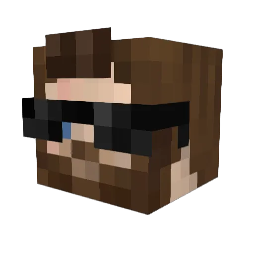 kaosulv Minecraft avatar head, 3D render