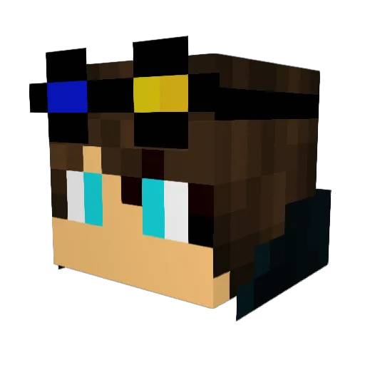 kapetan_marvel Minecraft avatar head, 3D render