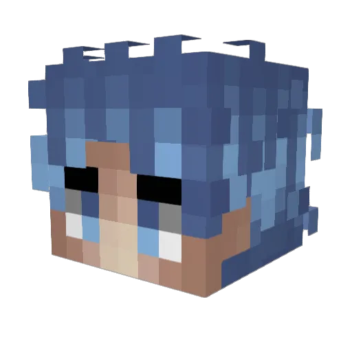 kapft Minecraft avatar head, 3D render