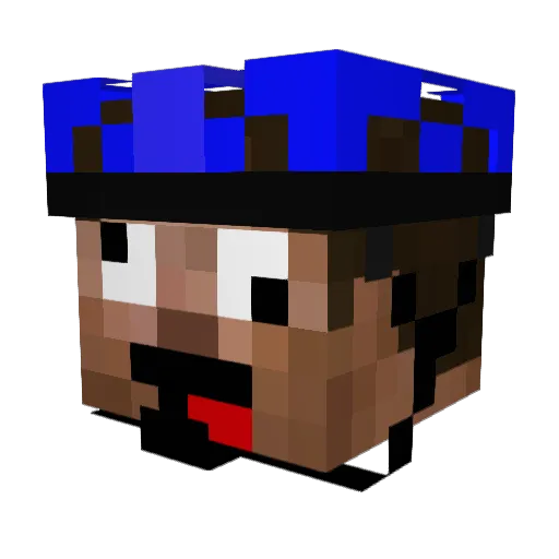 kaphrk Minecraft avatar head, 3D render