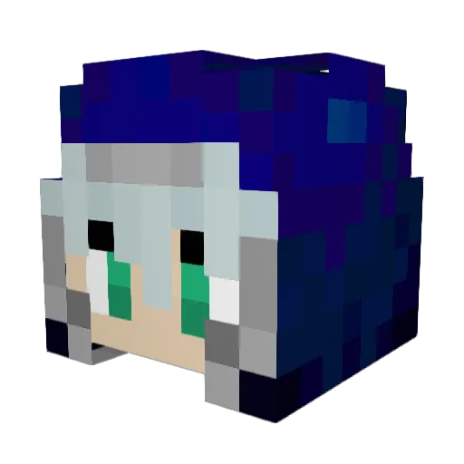 kapiche Minecraft avatar head, 3D render