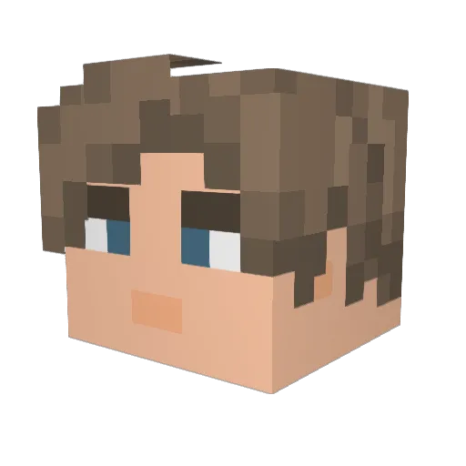 kapitan_afryka Minecraft avatar head, 3D render