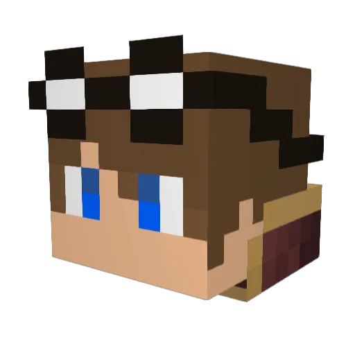kapitanmaciek Minecraft avatar head, 3D render
