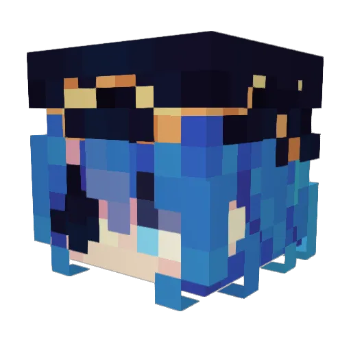 kapitax3 Minecraft avatar head, 3D render