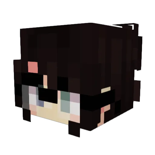 kapluss Minecraft avatar head, 3D render