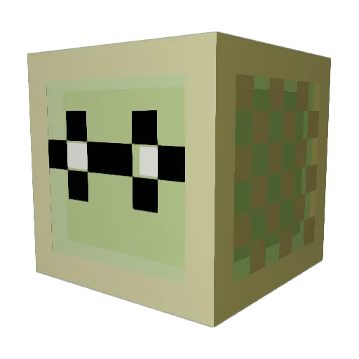 kaporo Minecraft avatar head, 3D render