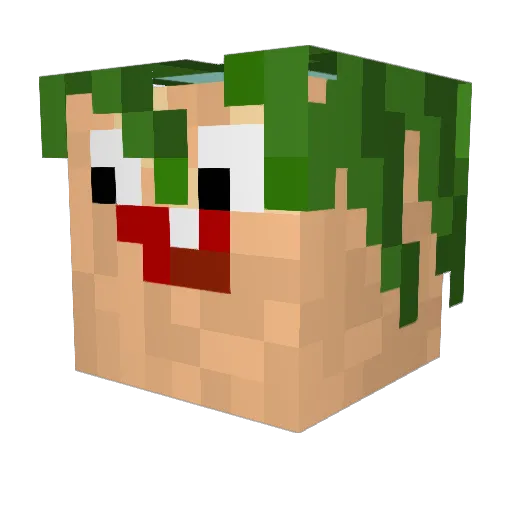 kappajai Minecraft avatar head, 3D render