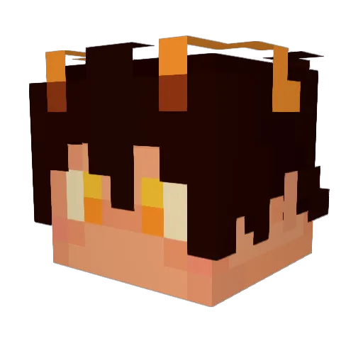 kaprai Minecraft avatar head, 3D render
